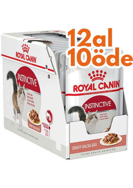 Pouch Gravy Instinctive Yaş Kedi Maması 85 gr - Box - 12 Al 10 Öde