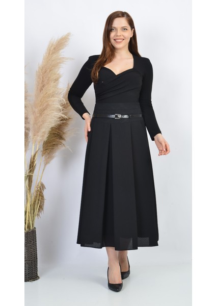 line Bayan Baharlık Astarlı Etek 755 Etamin Desen Siyah fiyatları