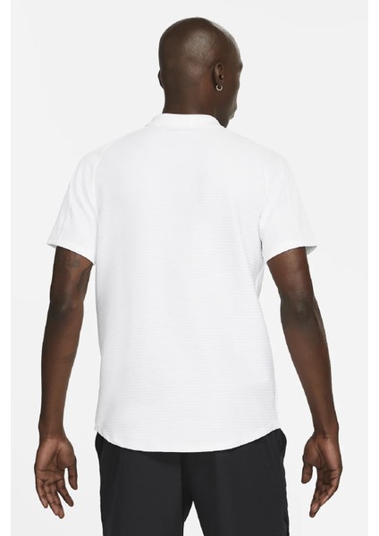 Tenis Tshirt Court Dri-Fıt Adv Slam Beyaz Tenis Tişört