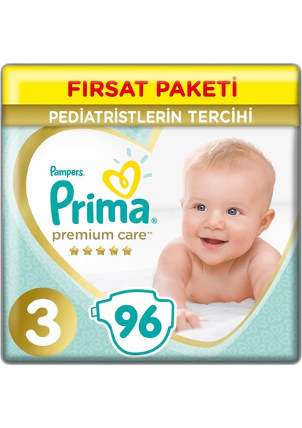 Premium Care Bebek Bezi 3 Beden 96 Adet