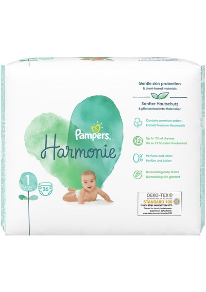 Pampers Harmonie Bebek Bezi 1 Beden 26 Adet