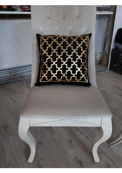 2 Adet kırlent Kılıfı kadife İŞLEMELİ 40 x 40 cm