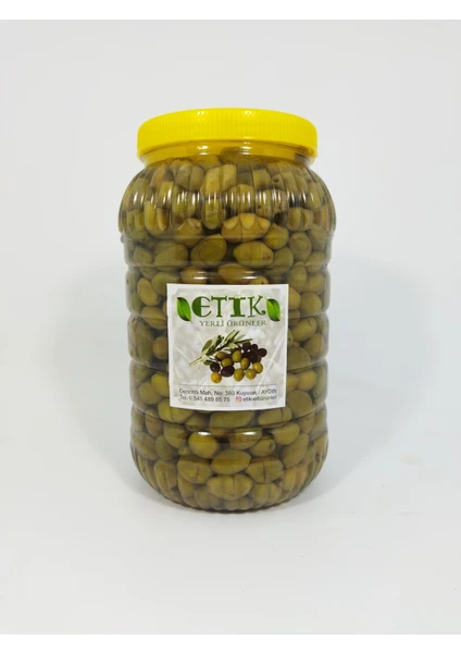 Çekiçke (Eğri Çekirdek) Cinsi (Küçük Boy) Kırma Tatlanmış Zeytin 3 Kg