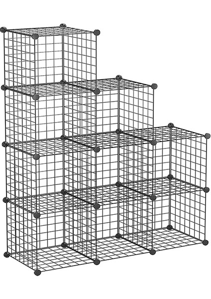 9 Bölmeli Metal Çok Amaçlı Raf Dolap Organizer