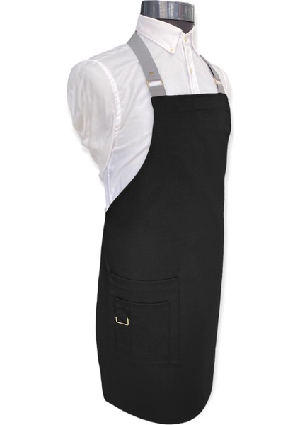 Cafe Pastacı Şef Unisex Tasarım Önlük Sıvı Leke Tutmaz Askılı Iş Önlüğü Mutfak Hobi Önlüğü