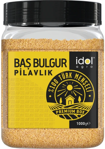 Idolagro Yerli Pilavlık Baş Bulgur Premium Pet Box 1000 gr