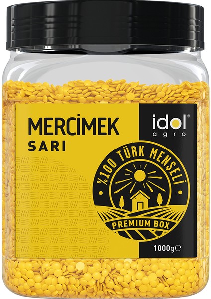 Idolagro Yerli Sarı Mercimek Premium Pet 1000 gr