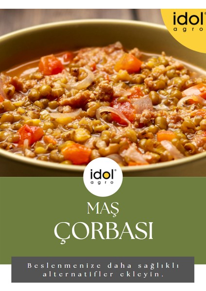 Idolagro Maş Fasulyesi Superfoods Yüksek Protein + Lif, Tam Yeşil Tane 950 gr