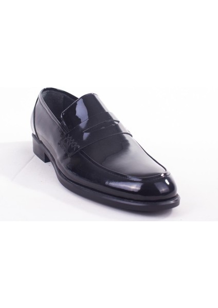 DMA08-810 Siyah Rugan Klasik Erkek Deri Ayakkabı