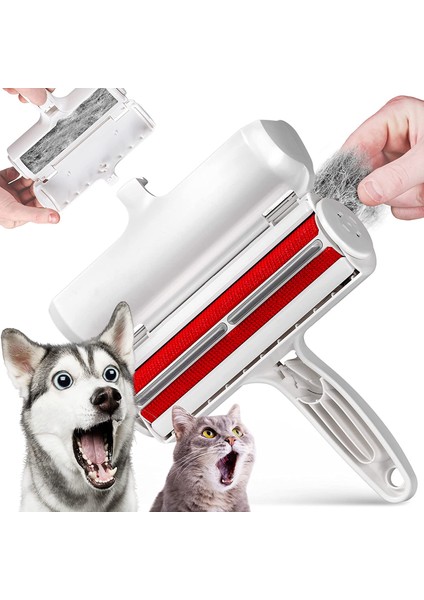 Hazneli Kedi Köpek Tüy Toplayıcı , Gırgır , Kırmızı