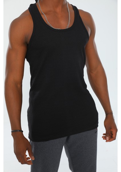 Siyah Seher Yıldızı Erkek Pamuklu Ribana Spor Atlet fırsatları