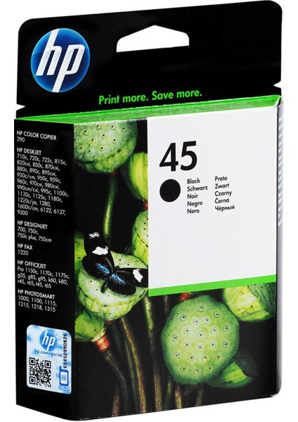 HP 45 Siyah (Black) Kartuş 51645AE