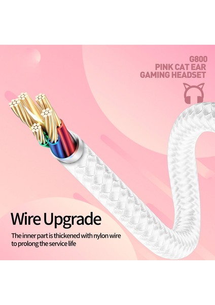 G800 Iı Kedi Kulak Tasarımı Oyun Kulaklık Pembe (Yurt Dışından) fırsatları