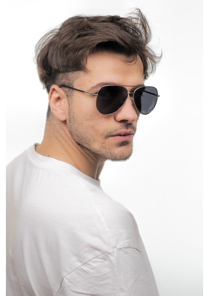 Damla Unisex Gümüş Siyah Güneş Gözlüğü Polarize modelleri