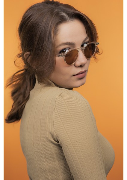 Lucia Kristal Kahve Unisex Güneş Gözlüğü