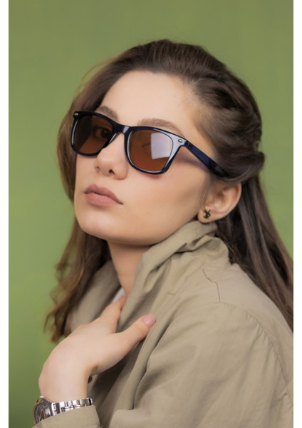 Bruna Lacivert Polarize Unisex Güneş Gözlüğü