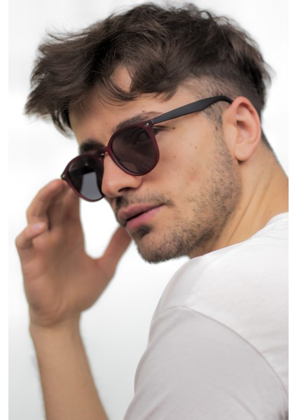 Philip Mat Bordo Polarize Unisex Güneş Gözlüğü