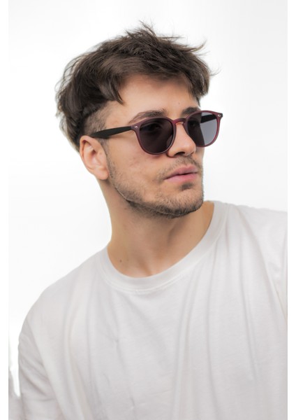 Philip Mat Bordo Polarize Unisex Güneş Gözlüğü