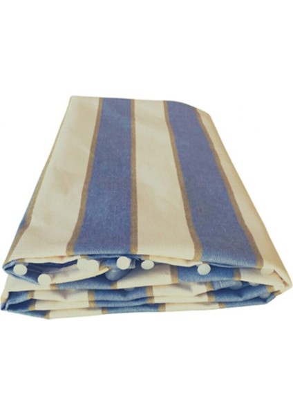 Balkon Perdesi Korniş Tokalı Bağcıklı Gri Krem 360X200