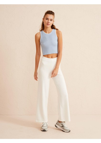 Yuvarlak Yaka Pamuklu Slim Fit Triko Atlet
