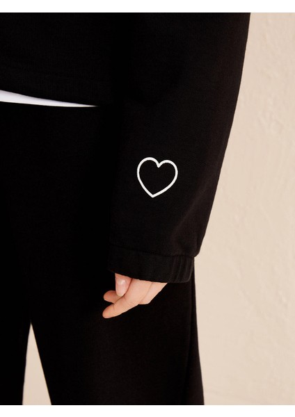 %100 Pamuk Kapüşonlu Oversize Sweatshirt