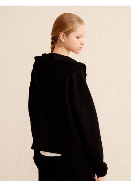 %100 Pamuk Kapüşonlu Oversize Sweatshirt