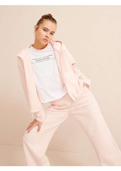 %100 Pamuk Kapüşonlu Oversize Sweatshirt