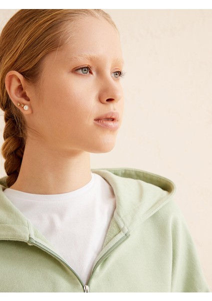 %100 Pamuk Kapüşonlu Oversize Sweatshirt