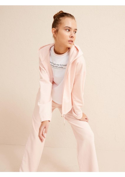 %100 Pamuk Kapüşonlu Oversize Sweatshirt