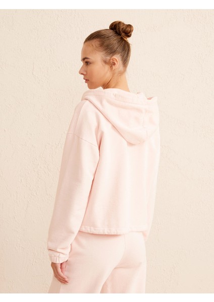 %100 Pamuk Kapüşonlu Oversize Sweatshirt