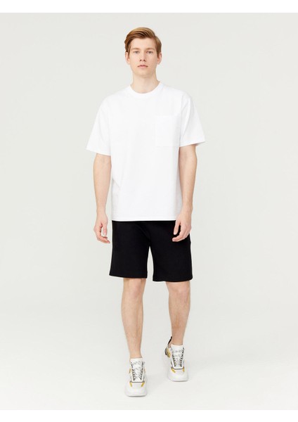 Pamuklu Slim Fit Basic Sweat Şort
