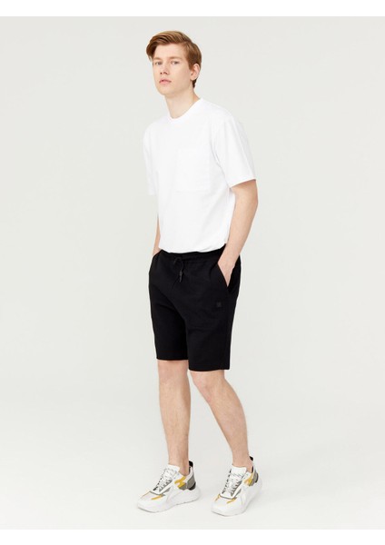 Pamuklu Slim Fit Basic Sweat Şort
