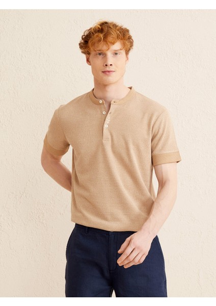 %100 Keten Regular Fit Basic Şort