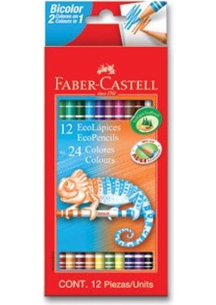 Faber-Castell 5171120612 Bicolor Boya Kalemi, 24 Renk