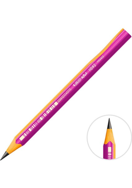 Bic Kids Evolution 919263 Üçgen Jumbo Başlangıç Kurşun Kalem Pembe 12'li Paket