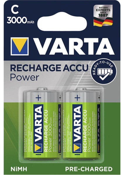 Varta Recharge Accu Power C 3000 Mah Pil