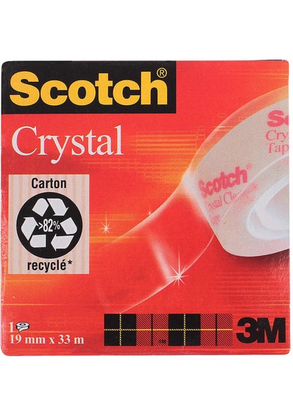 3m Scotch 600 Kristal Şeffaf Bant 19 mm x 33 M