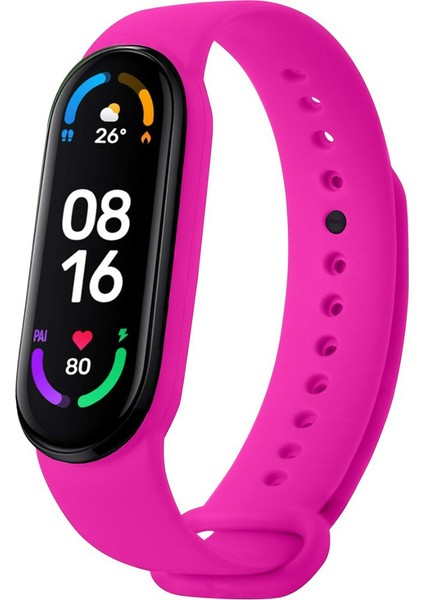 Xiaomi Mi Band 5 ve Mi Band 6 Uyumlu Yüksek Kalite Silikon Kordon
