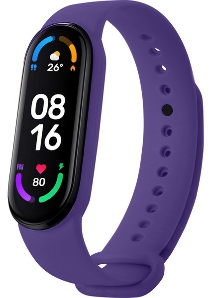 Xiaomi Mi Band 5 ve Mi Band 6 Uyumlu Yüksek Kalite Silikon Kordon