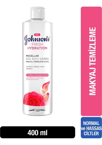 Johnson's Gül Suyu Özlü Micellar Makyaj Temizleme Suyu 400 ml