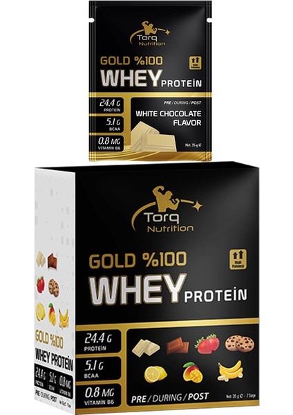 Torq Nutrition Gold Whey Protein 35 Gr X 7 Şase - Beyaz Çikolata