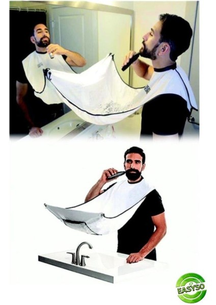 Yıkanabilir Pratik Evde Saç Sakal Traş Önlüğü, Sakal Kesme Örtüsü Traş Önlüğü fırsatları