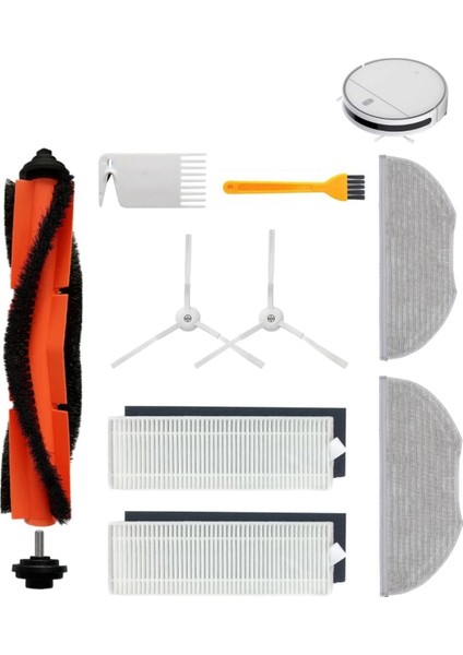 Xiaomi Essential Mjstg1 Uyumlu Yedek Fırça Hepa Filtre Mop Seti-9 Parça