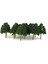 3x 25 Adet 1/160 N Ölçekli Model Ağaçlar, Minyatür Diorama Malzemeleri, Koyu Yeşil (Yurt Dışından) 2