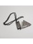 TS001529 Üçgen Muska Saklayıcı 925 Ayar Gümüş Tasarım Erkek Kolye 70 cm 3mm 4