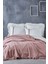 Alessa Çift Kişilik Pike Takımı %100 Organik Pamuk Jakarlı Pudra 220X240 cm 1