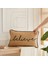Believe Baskılı Fermuarlı Dekoratif Natural Jüt Yastık Kırlent Kılıfı 50x50 cm 2