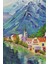 Avusturya Hallstatt Yağlıboya Görünüm Dekoratif Kanvas Duvar Tablosu 3