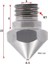 0.3mm Çelik Nozzle MK10-4MM-M7 3