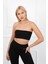 9009-02 Seamless Dikişsiz Siyah Straplez Bandeo 1